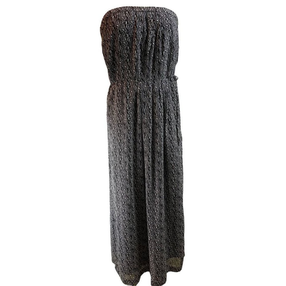 Small Gap Strapless Lined Patterned Maxi Dress Li… - image 4